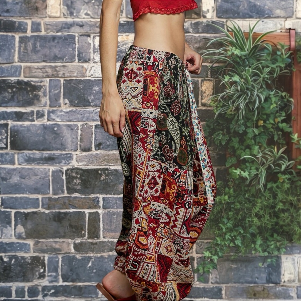 POL Multicolor Patchwork Wide Leg Pants - Picture 2 of 7